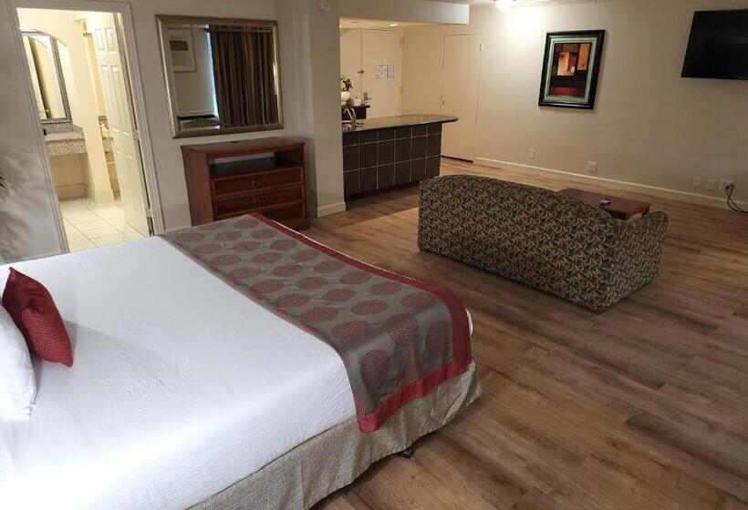 מיטת קינג בסוויטה, Ramada By Wyndham Houston Intercontinental Airport East