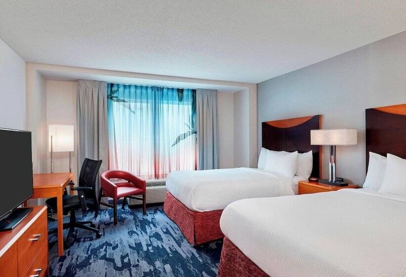 חדר סטנדרט שתי מיטות זוגיות, Fairfield Inn Suites Indianapolis Downtown