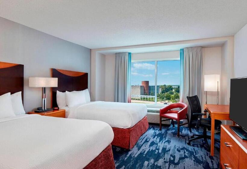 חדר סטנדרט שתי מיטות זוגיות, Fairfield Inn Suites Indianapolis Downtown