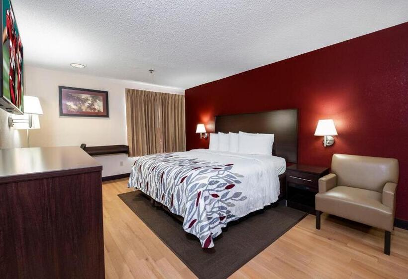 キングサイズベッドのスタンダードルーム, Red Roof Inn Chicago Ohare Airport Arlington Hts