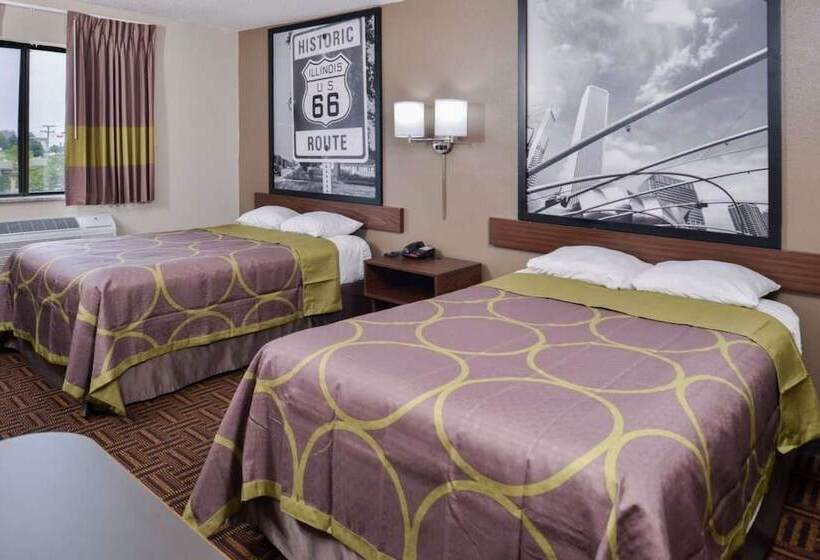 Номер Стандарт 2 Двуспальные Кровати, Super 8 By Wyndham Romeoville Bolingbrook