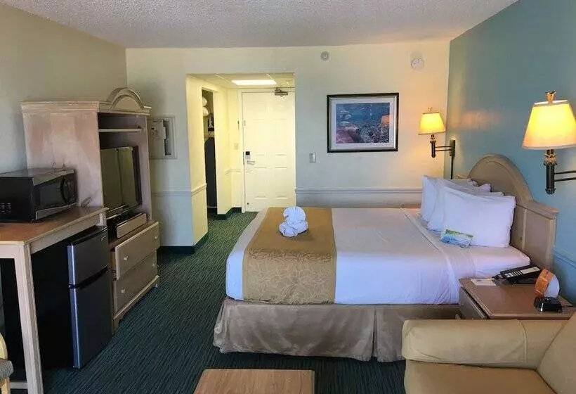 海の見えるダブルベッドスタンダードルーム, Days Inn By Wyndham Daytona Oceanfront