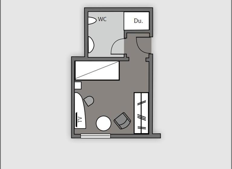 اتاق استاندارد یک نفره, Strandhotel Duhnen