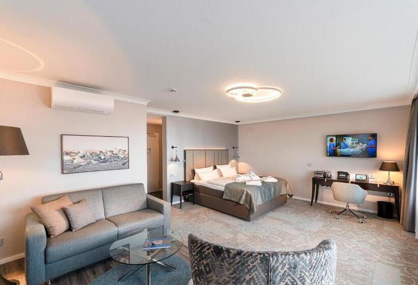 اتاق سوپریور با چشم‌انداز دریا, Strandhotel Duhnen