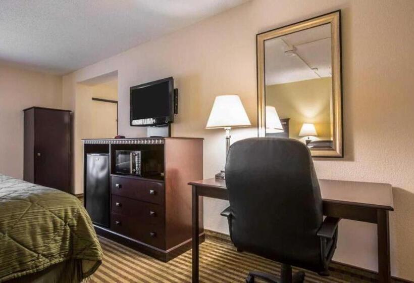 מיטת קינג בסוויטה, Quality Inn & Suites Greenville   Haywood Mall