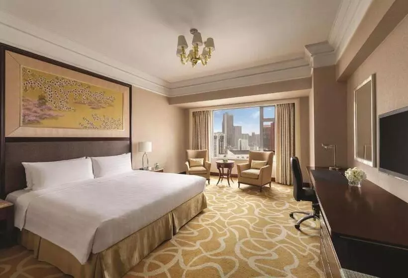 キングサイズベッドのクラブルーム, Shangri La Wuhan,close To The Mixc With Three Subway Lines