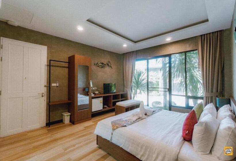 חדר משפחתי נוף לגינה, Blue River Resort