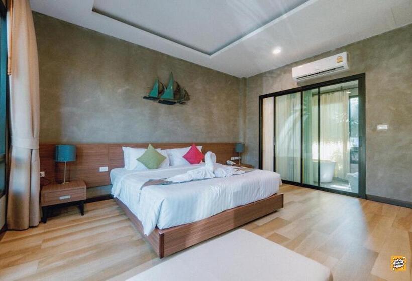 חדר משפחתי נוף לגינה, Blue River Resort