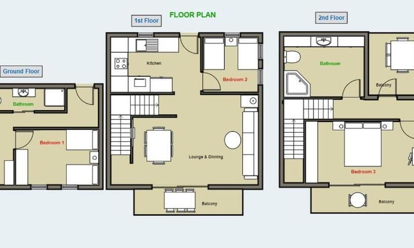 شقة سوبيريور 3 غرف نوم, The Terraces Main Beach