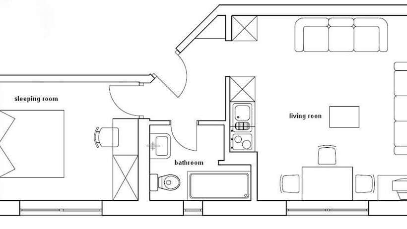 带1个卧室的公寓, Ark Beach Apartments