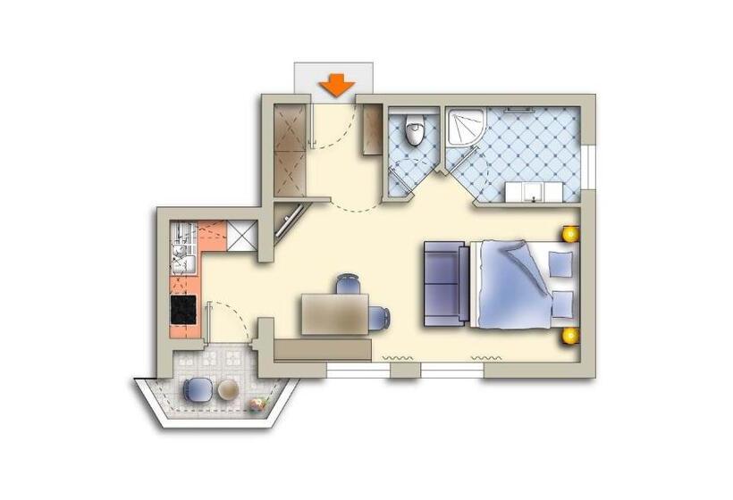 Апартаменты 1 Спальня с Видом, Alpenkönig