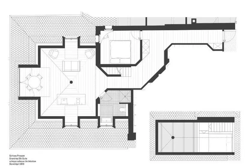 1ベッドルームのデラックスアパートメント, Schloss Prossen
