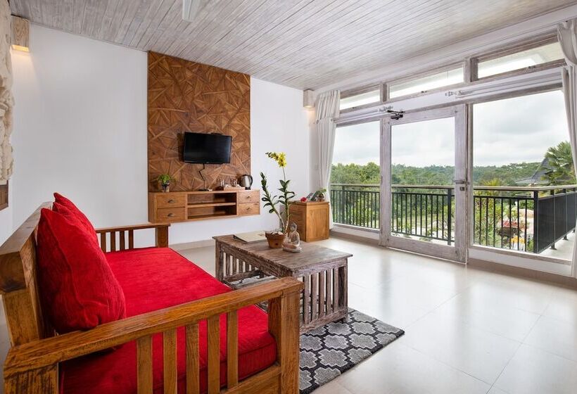 חדר דחוקס עם מיטת קינג, Abian Taksu Suite & Villas