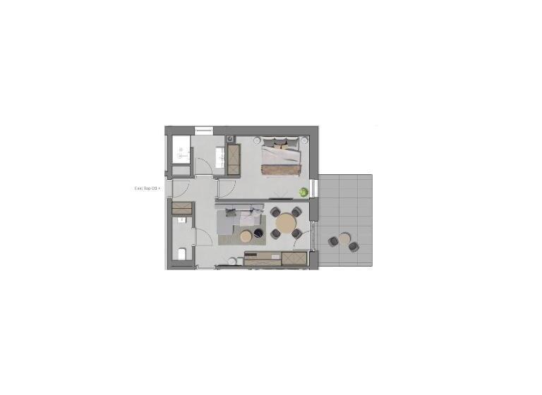 Апартаменты 1 Спальня с Террасой, Going Triple A Apartments East