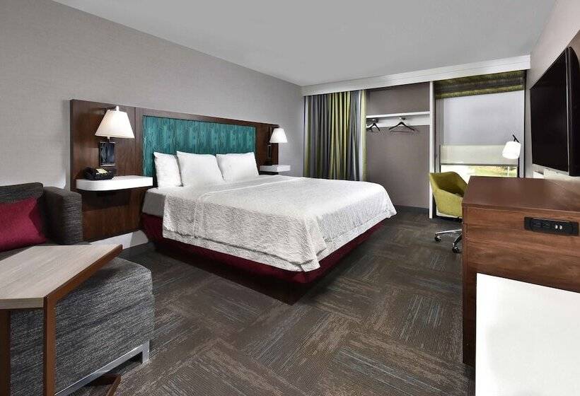 带大床的标准间, Hampton Inn Princeton