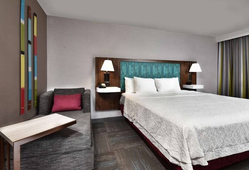 带大床的标准间, Hampton Inn Princeton