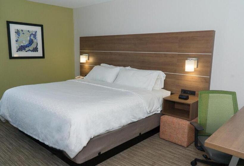 מיטת קינג בסוויטה, Holiday Inn Express Hotel & Suites Madison, An Ihg