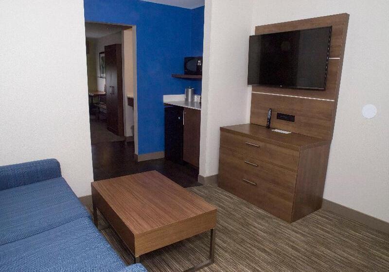 מיטת קינג בסוויטה, Holiday Inn Express Hotel & Suites Madison, An Ihg