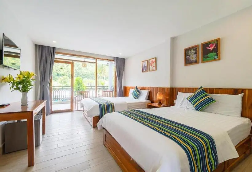 اتاق لوکس خانوادگی, Suối Mây Phú Quốc Garden Resort   Full 24h Stay