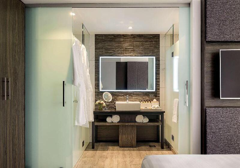 带城市景观和大床的豪华房间, Pullman Rotorua