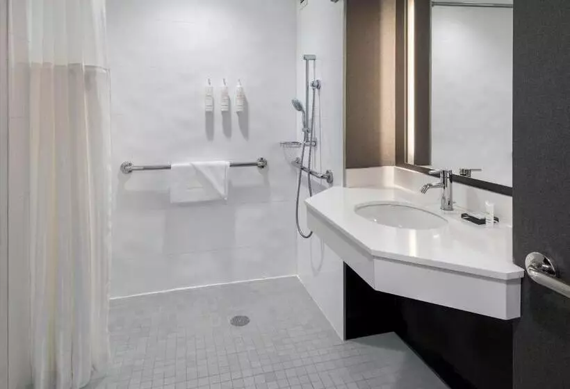 身障者適用キングサイズベッドルーム, New York Marriott At The Brooklyn Bridge