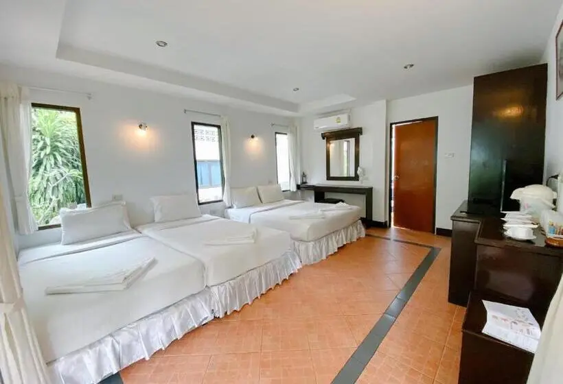 バルコニー付スタンダード4ベッドルーム, Samui Honey Backpacker Bungalow