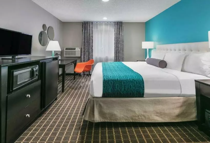 キングサイズベッドのスタンダードルーム, Howard Johnson By Wyndham Near Schlitterbahn
