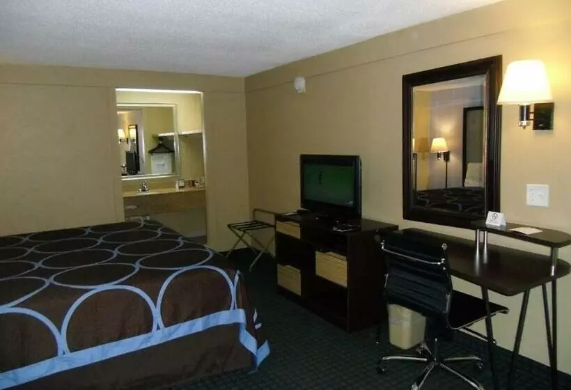 キングサイズベッドのスタンダードルーム, Super 8 By Wyndham Lantana West Palm Beach