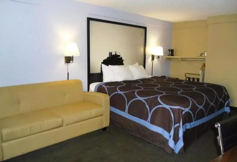 身障者適用キングサイズベッドルーム, Super 8 By Wyndham Lantana West Palm Beach