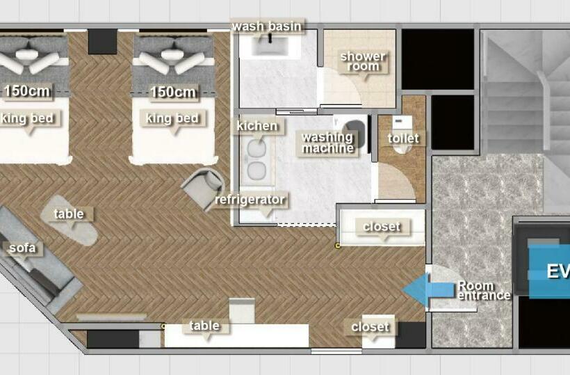 Camera Quadrupla Standard, Senlax Inn Osaka