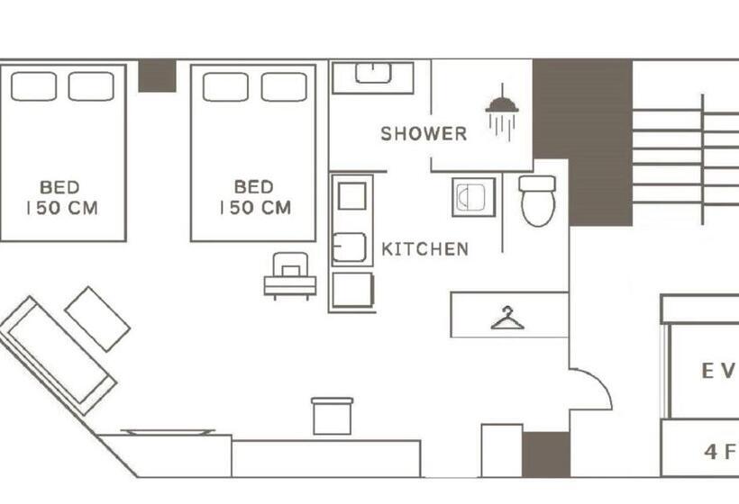 Camera Quadrupla Standard, Senlax Inn Osaka