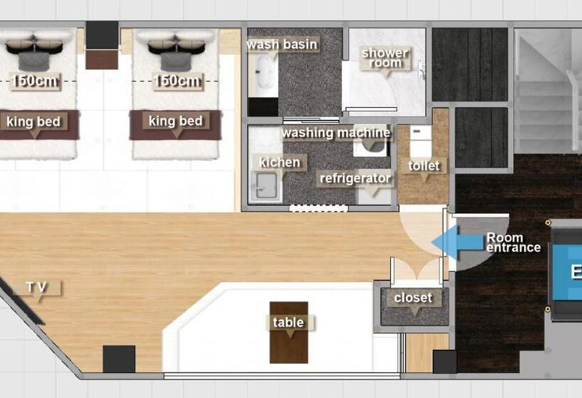 Camera Quadrupla Standard, Senlax Inn Osaka