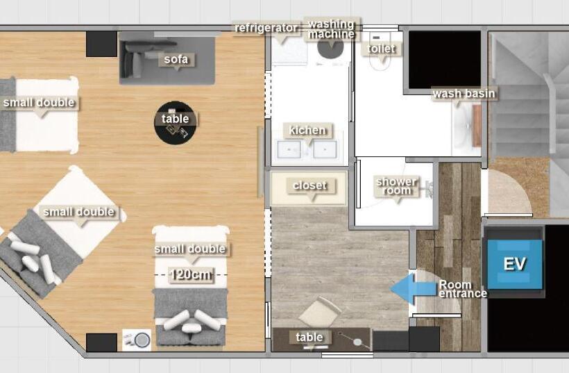 Camera Tripla Superiore, Senlax Inn Osaka