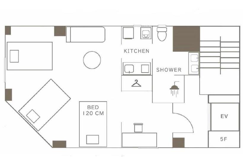 Camera Tripla Superiore, Senlax Inn Osaka