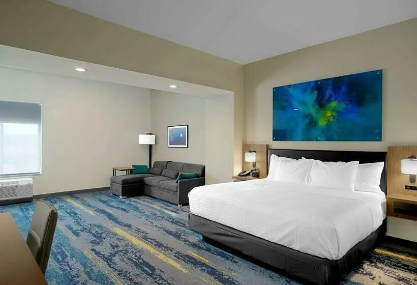 キングサイズベッドのデラックスルーム, La Quinta Inn & Suites By Wyndham Texas City I 45