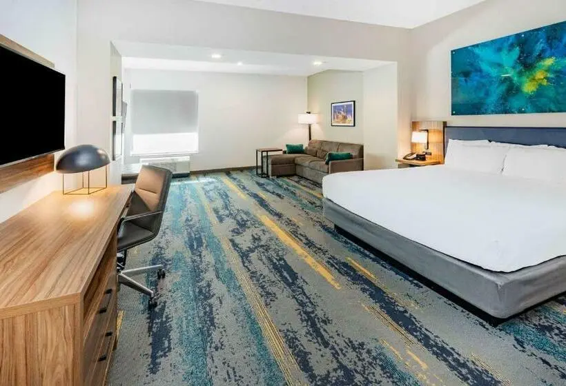 キングサイズベッドのデラックスルーム, La Quinta Inn & Suites By Wyndham Texas City I 45