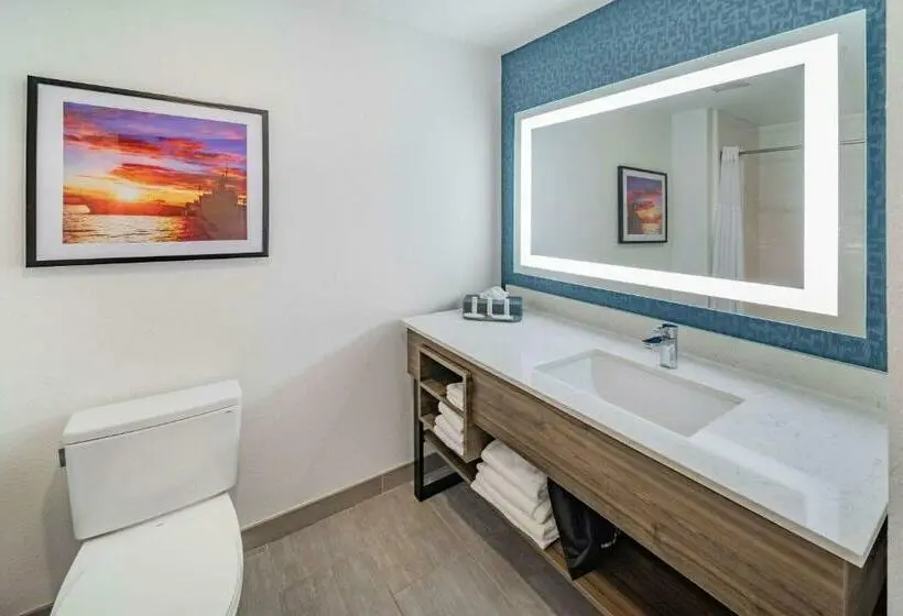 キングサイズベッドのデラックスルーム, La Quinta Inn & Suites By Wyndham Texas City I 45