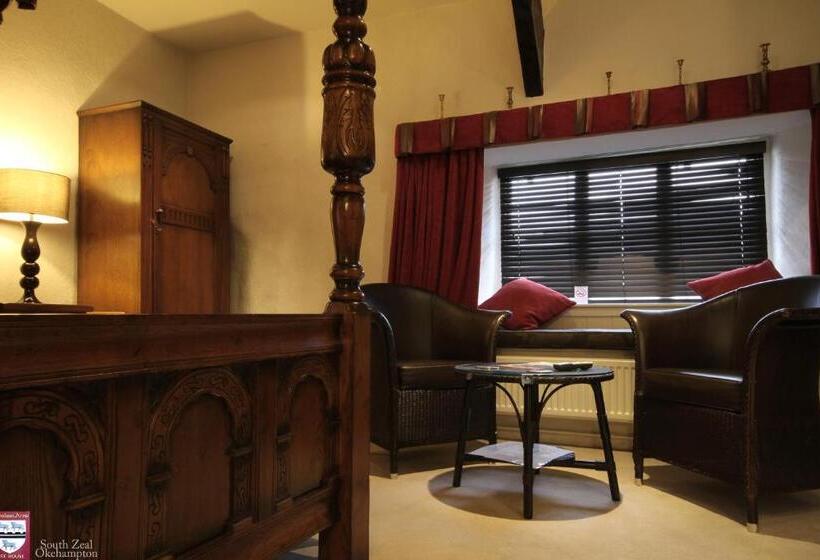 景色の見えるデラックスルーム, The Oxenham Arms Hotel Devon