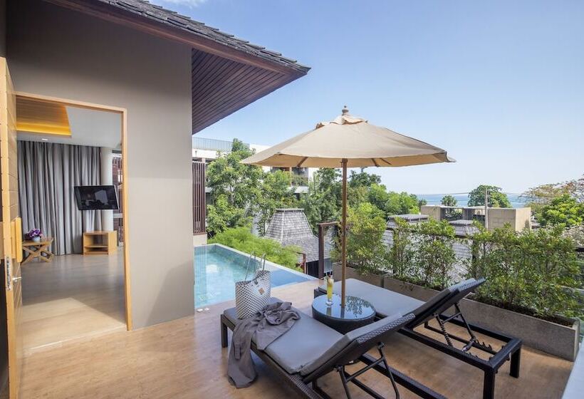 1침실 디럭스 빌라 바다전망, Baan Haad Ngam Boutique Resort