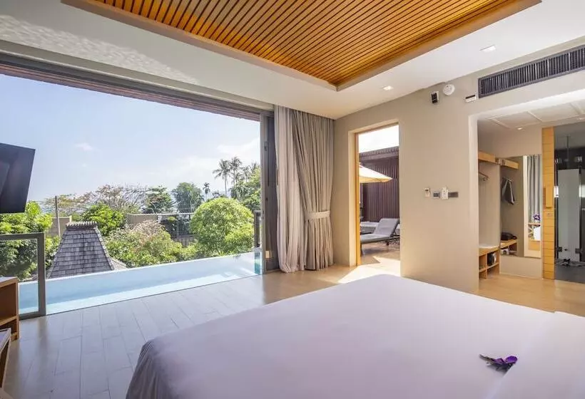 オーシャンビューのデラックス1ベッドルームビラ, Baan Haad Ngam Boutique Resort