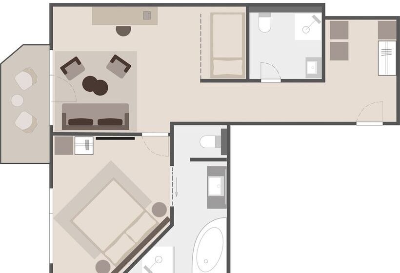 سوییت با چشمانداز کوه, Beausite Zermatt