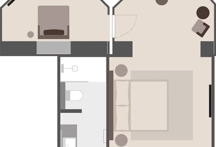 اتاق استاندارد سه نفره, Beausite Zermatt