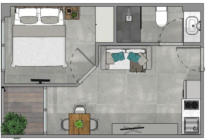 Huoneisto 1 Makuuhuone, Noon Village   Tower 2&3