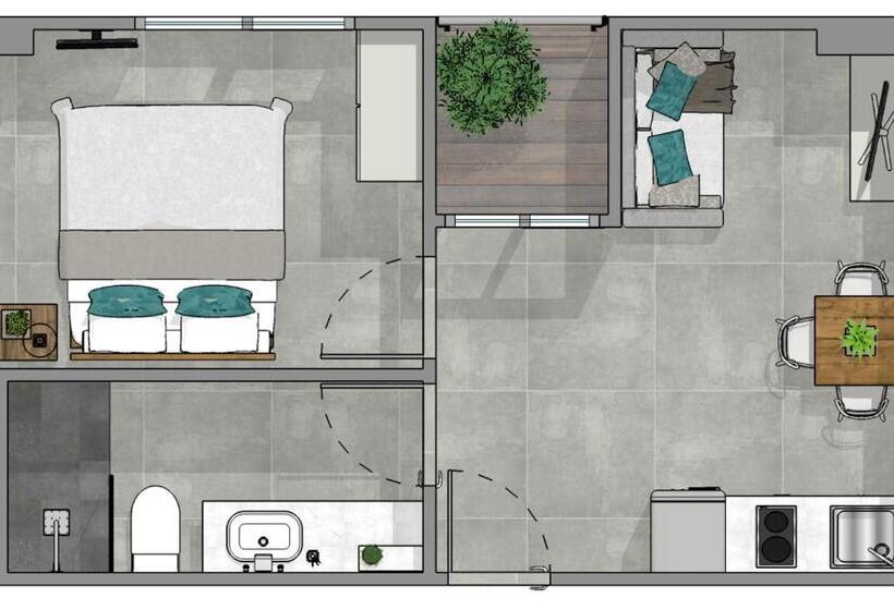 Huoneisto 1 Makuuhuone, Noon Village   Tower 2&3