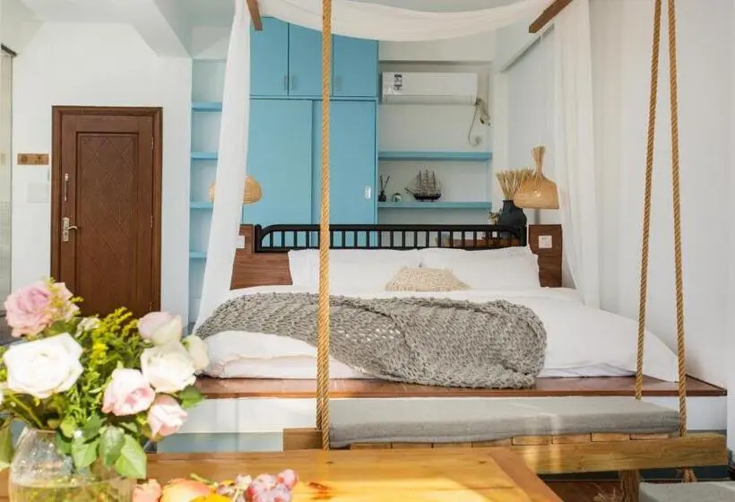 キングサイズベッドのスタンダードルーム, Aishe Honeymoon Sea View Guesthouse