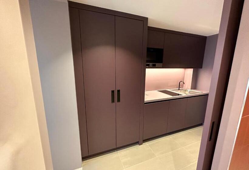 小型套房带阳台, Apartment Hotel Hamburg Mitte