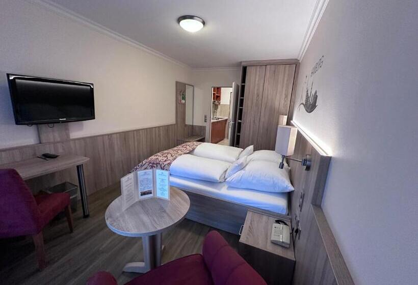 标准间带阳台, Apartment Hotel Hamburg Mitte