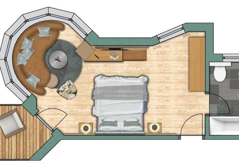 اتاق استاندارد با چشمانداز, Resort La Ginabelle