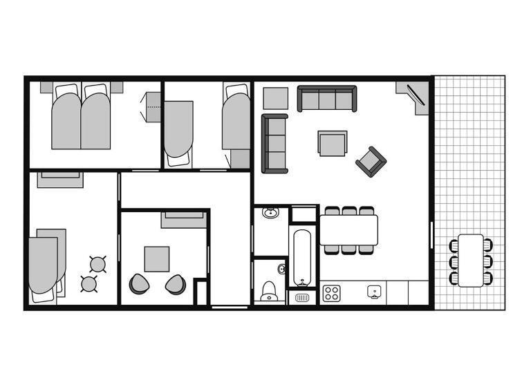 בונגלו סטנדרט עם 3 חדרי שינה, Landal Coldenhove