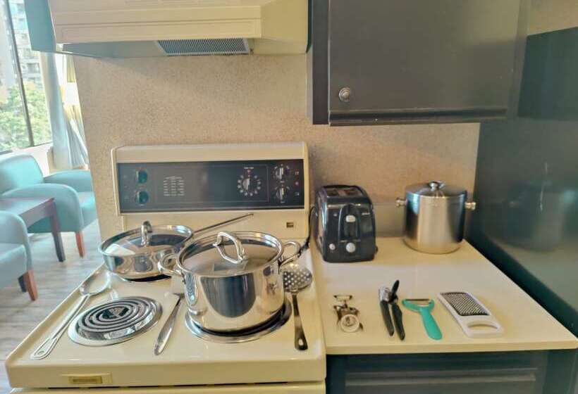 Апартаменты 1 Спальня с Балконом, Divya Sutra Suites On Robson Downtown Vancouver